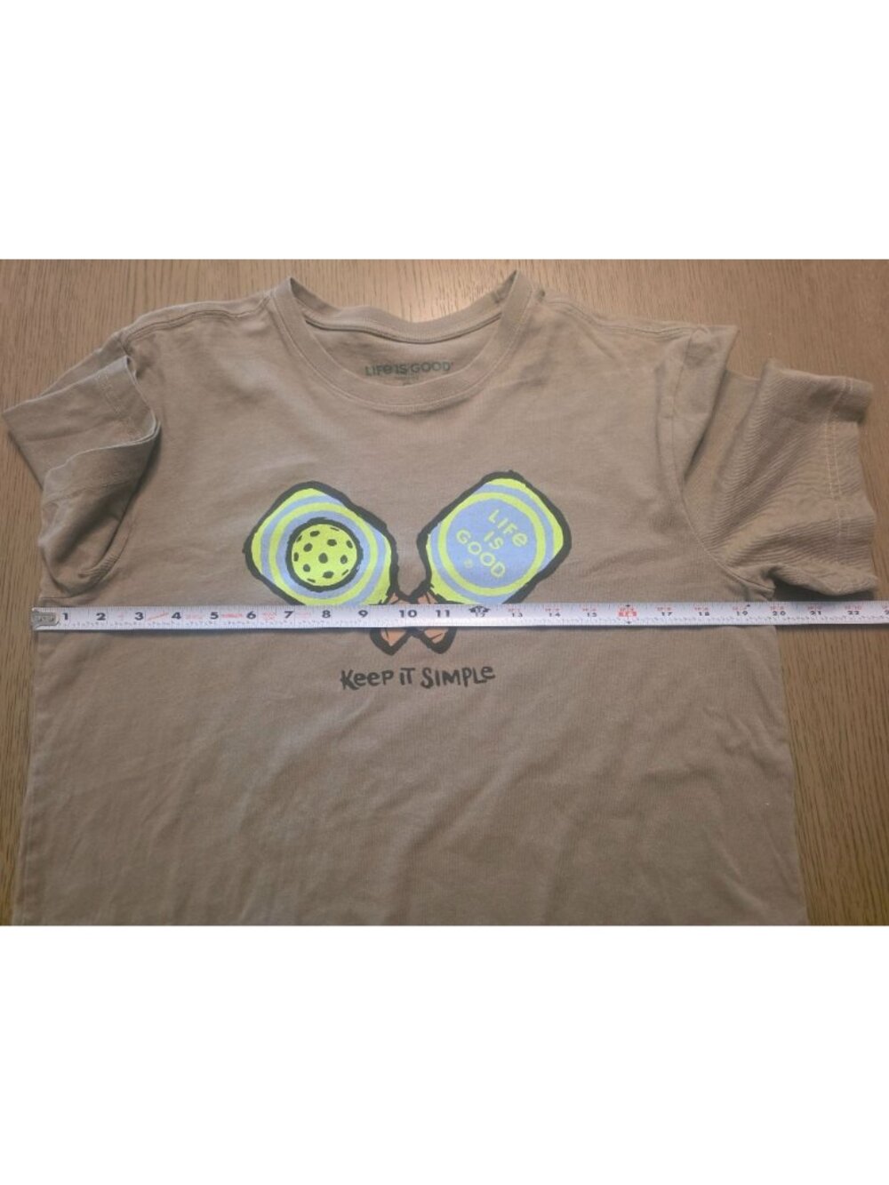 Life is Good Men's Green Pickleball Graphic Short Sleeve Tee Shirt S EUC - Picture 4 of 8
